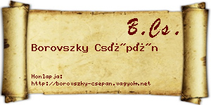Borovszky Csépán névjegykártya